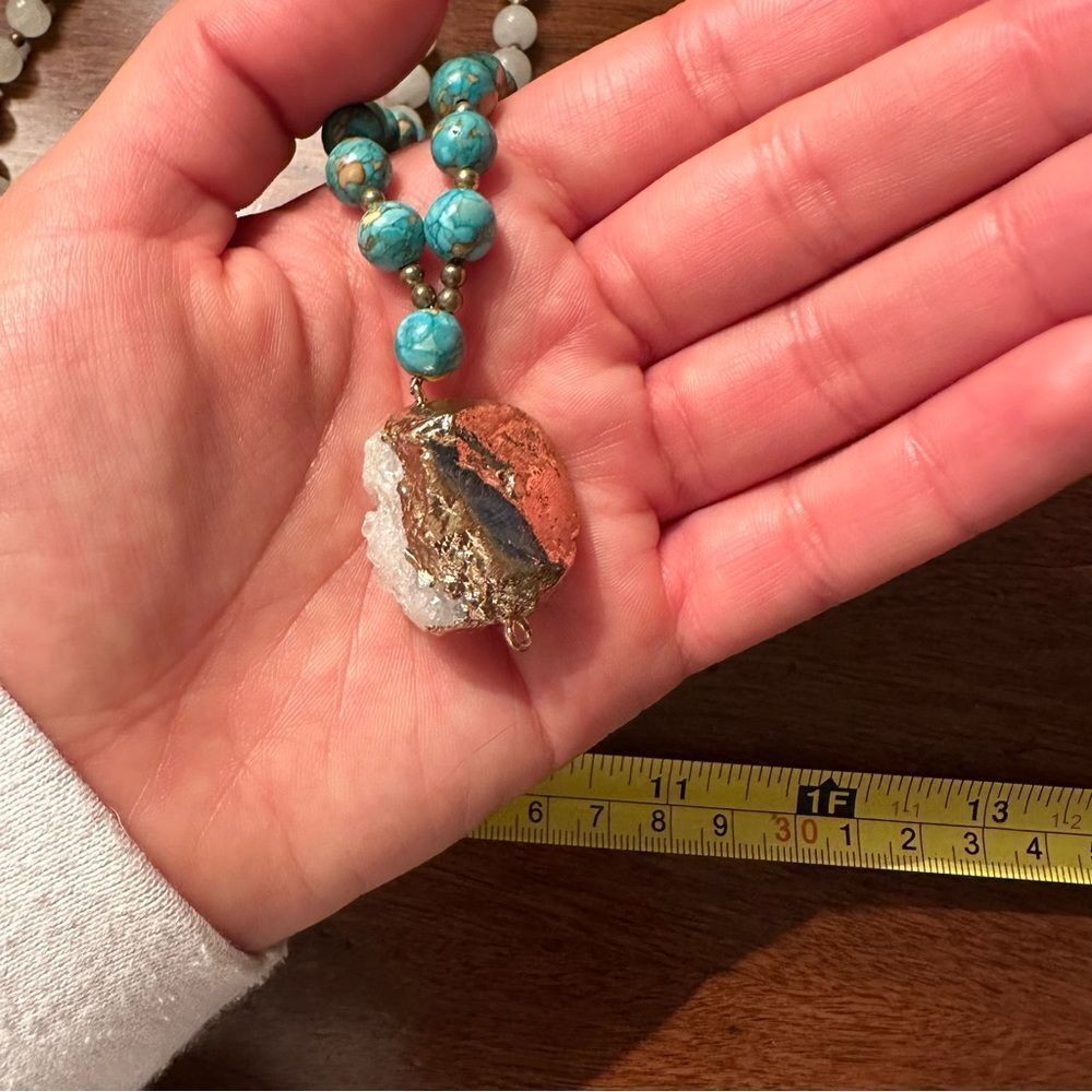 Turquoise Crystal Necklace - Picture 3 of 6